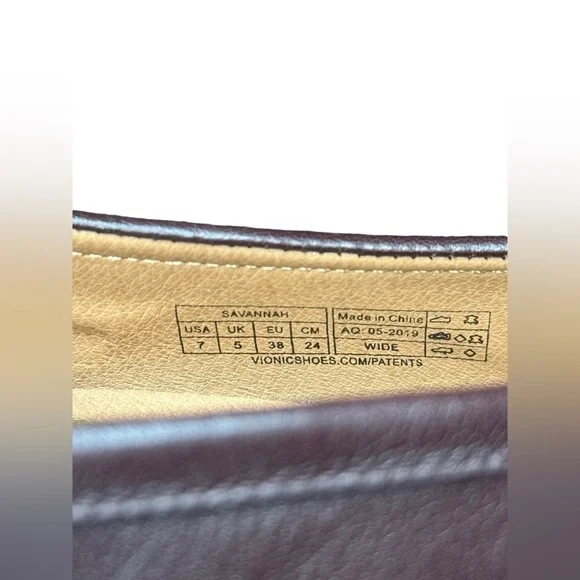Vionic Savanna Loafer Brown Leather Size 7